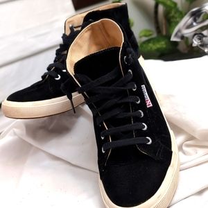 SUPERGA BLACK SUEDE HIGH TOP